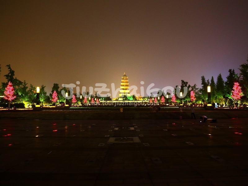 Big Wild Goose Pagoda at Night