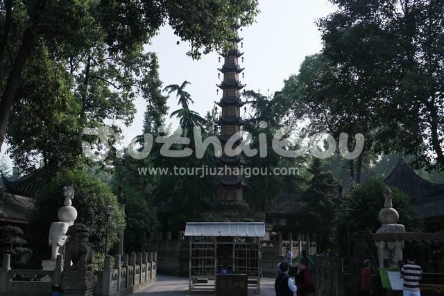 Ancient tower in Chengdu Wenshufang