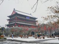 Xi'an Drum Tower in Snow