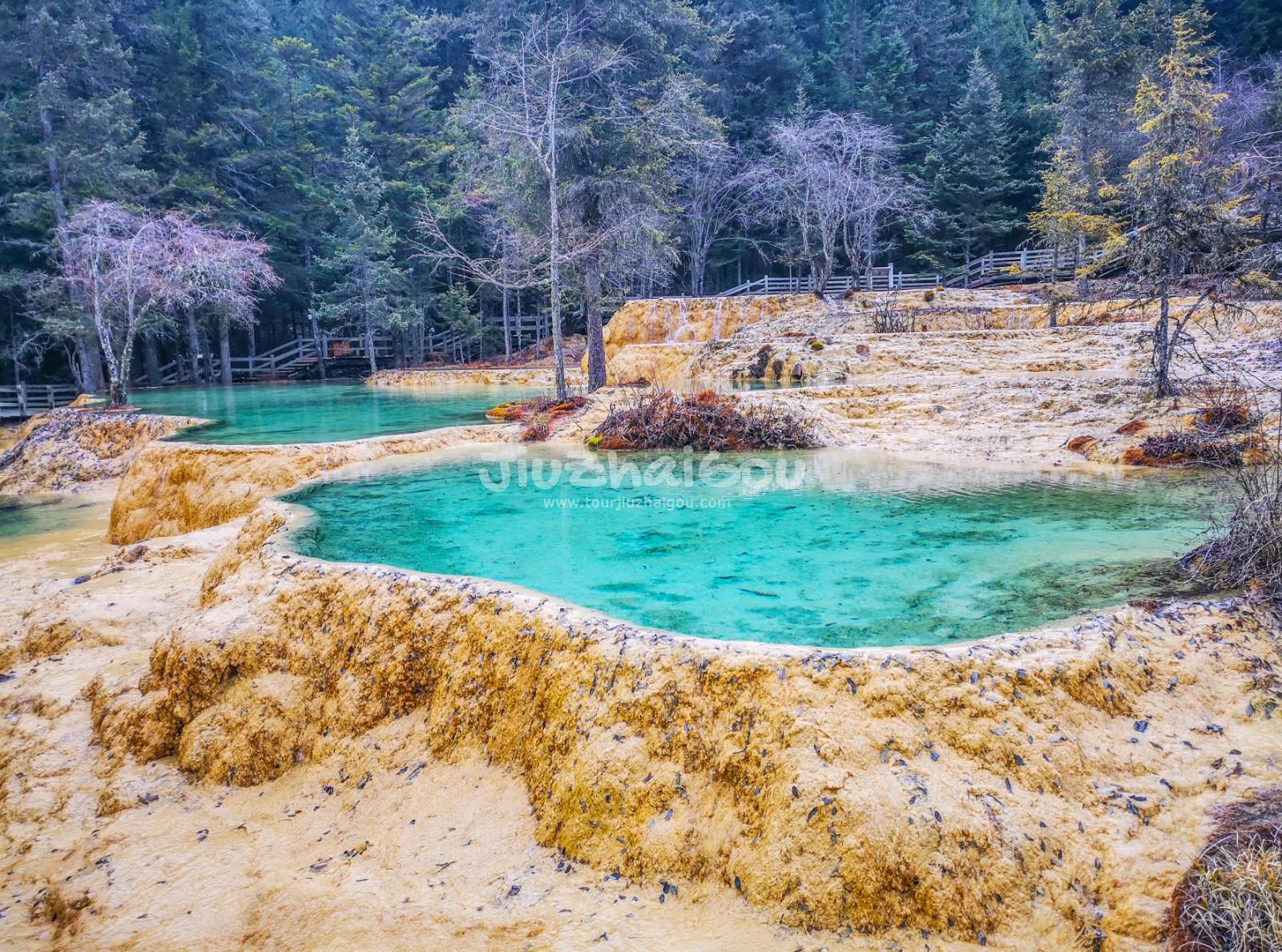 Guest-greeting Pools - Huanglong Valley