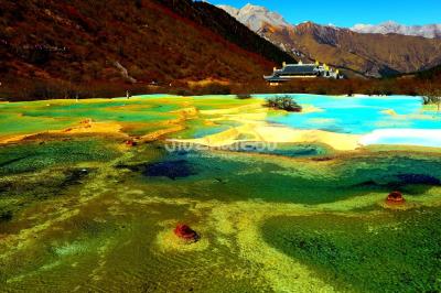 the Bonsai Pools in Huanglong Valley, China