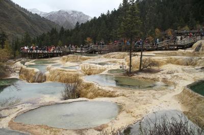 the Guest-greeting Pools - Huanglong Valley