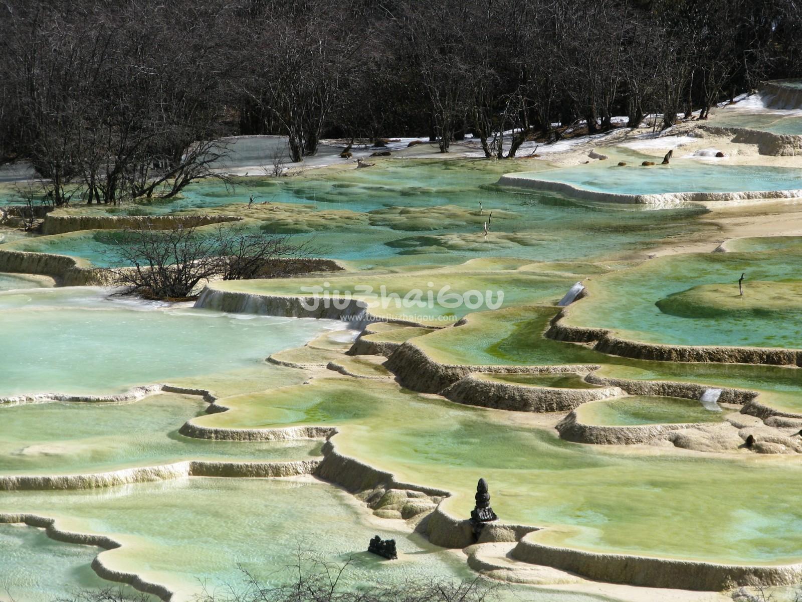 the Guest-greeting Pools - Huanglong Valley, China