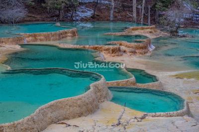 Flamboyant Pools in Huanglong Valley, Sichuan
