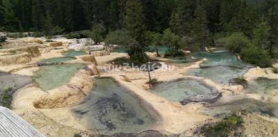 the Guest-greeting Pools in Huanglong Valley