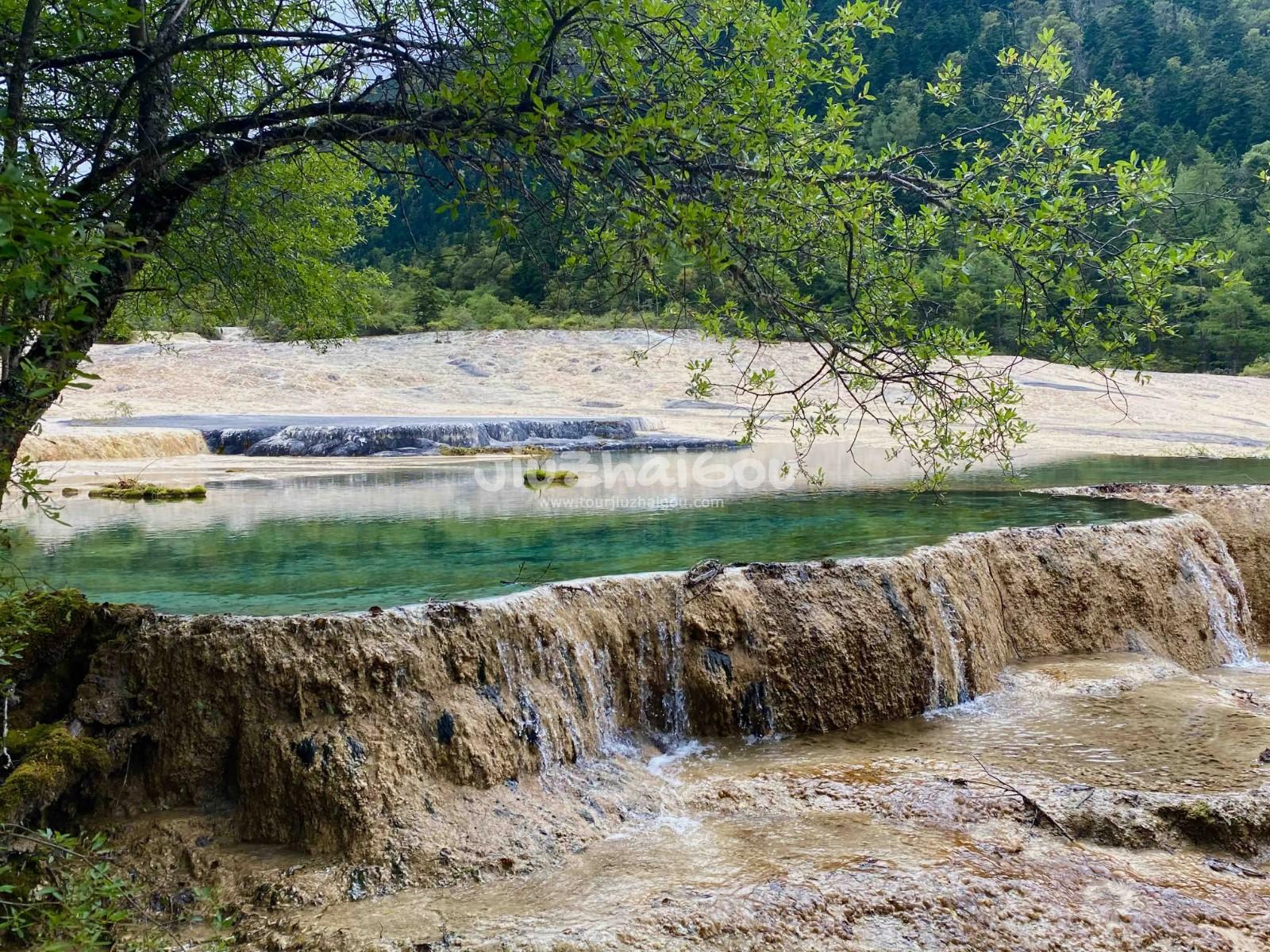 the Azalea Reflection Pools in Huanglong Valley