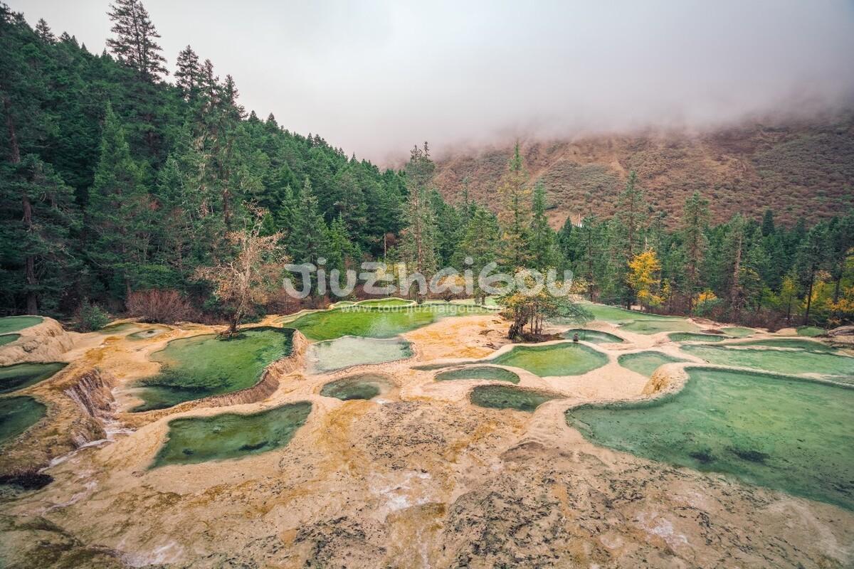the Bonsai Pools in Huanglong Valley, Sichuan