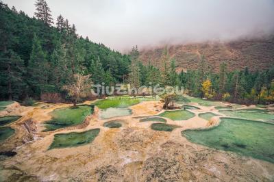 the Bonsai Pools in Huanglong Valley, Sichuan