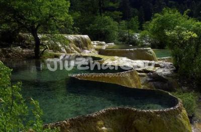 the Guest-greeting Pools - Huanglong Valley, Sichua