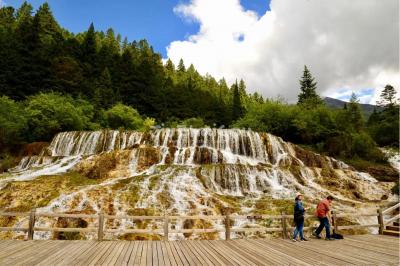 The Calcareous Waterfall - Yellow Dragon Valley
