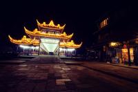 Jiezi Ancient Town beautiful night view