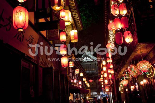 Night viwe of Jinli Ancient Street