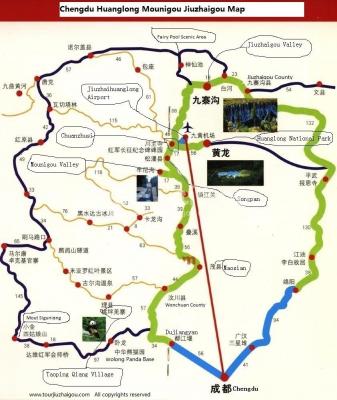 Jiuzhaigou Maps