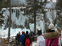 Icy Nuorilang Waterfall in Jiuzhaigou 