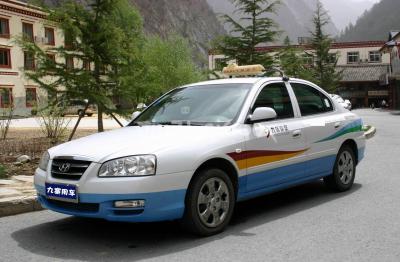 Taxi in Jiuzhaigou 