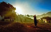 Devout prayer in Langmusi Village