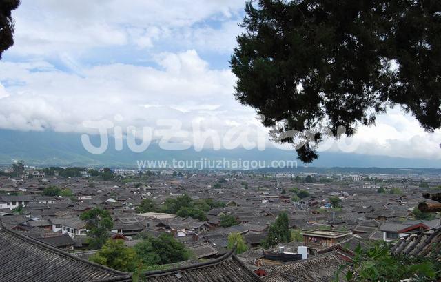 Aerial view of Lijiang Old Town