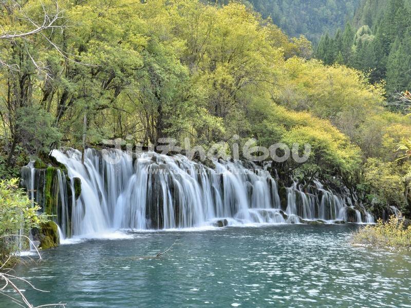 The Waterfalls in Jiuzhaigou Panda Lake