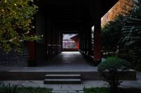 The corridors of Green Ram Palace in Chengdu