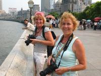 Visitors at The Bund in Shanghai